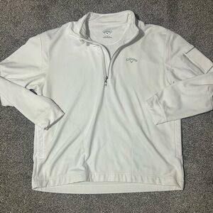 Callaway White Golf Performance Quarter-Zip Pullover